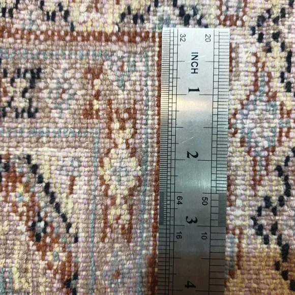 Handmade 5x3 Pak Blue Brown Jaldar Bedroom Floor Area Rug, 100% Wool Cotton Base